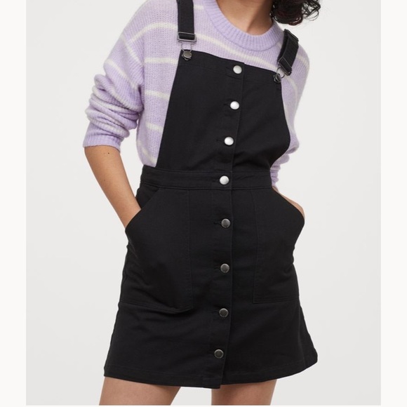H&M Dresses & Skirts - Black denim overall dress